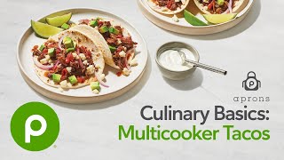 Multicooker Beef Barbacoa Tacos – Publix Aprons® Cooking School Online [upl. by Narbig]