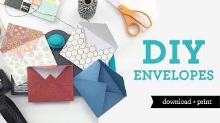 DIY Envelopes  Any Size Using Scrapbook Paper [upl. by Annola400]