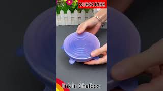 Silicone Stretch Lids  Various Sizes Durable Food Bowl Cover silicone ytshorts youtubeshorts [upl. by Novyart]