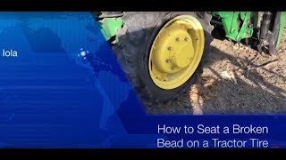 How to Set the Bead on a Tractor Tire Rim Resetting A Tire Bead [upl. by Elirpa]