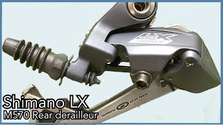 Shimano LX M570 Rear derailleur restore service clean dissembled [upl. by Hendrick]