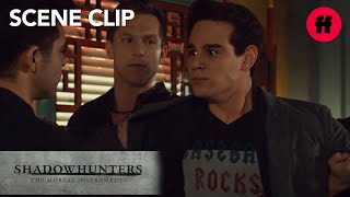 Shadowhunters  Season 2 Episode 12 Simons Secret Is Revealed To The Vampires  Freeform [upl. by Kamaria]