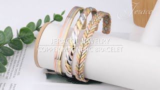 Jeracol Pure Copper Magnetic Therapy Bracelet with Stylish Tricolor Design [upl. by Adnolahs301]