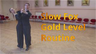 Slow Foxtrot Gold Level Choreography  Weave from PP Bounce Fallaway Weave Ending [upl. by Valentine]