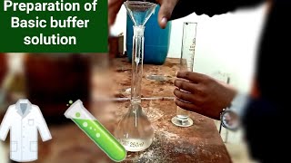 Experiment for the Preparation of Basic buffer solution  chemistry lab experiment buffersolution [upl. by Yblek]