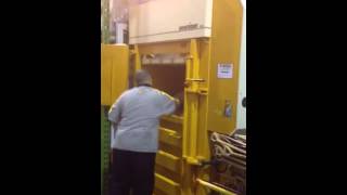 Operators using AWard bramidan X50 cardboard baler [upl. by Nichol]