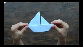 Origami Boot falten  Segelboot falten  Schiff aus Papier falten  Boot falten einfach  Anleitung [upl. by Noyes]