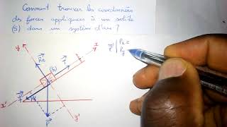 Comment trouver les coordonnées des forces dans un système daxe [upl. by Chappy]