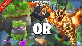 Capital Peak Level 9 Super Dragons or Mountain Golem  Clash of Clans [upl. by Tichonn]