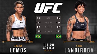 AMANDA LEMOS vs VIRNA JANDIROBA FULL FIGHT UFC [upl. by Springer]