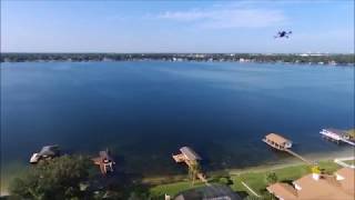 Four Parrot Bebop 2s Fly around the Lake with Flight Plan [upl. by Mellisent]