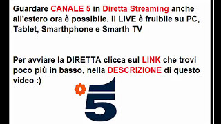 Guardare CANALE 5 in Streaming anche allestero [upl. by Idnod]