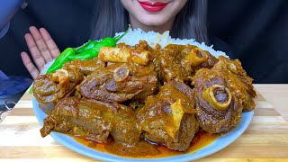 ASMR EATING MUTTON CURRYWHITE RICEGREEN CHILLI  FOOD EATING SOUND  MUKBANG EATING SHOW [upl. by Dayir895]