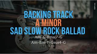 Sad Slow Rock Ballad Backing Track in A Minor [upl. by Zitah]