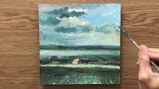 Impressionist Landscape  Edward Seago  Acrylic Painting [upl. by Aohk]