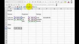 Excel Basics  How to create a budget on a spreadsheet [upl. by Seton302]