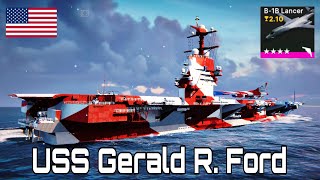 Gameplay USS Gerald R Ford  Warships Mobile 2 [upl. by Ennaylil849]