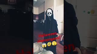 Halloween with my grandson 😂 shenanigans hallowseve halloween2024 grandsons scream acting [upl. by Inod]