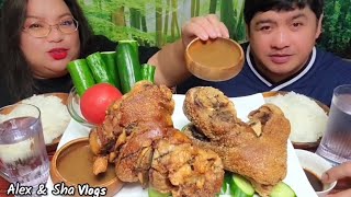 CRISPY PATA MUKBANG [upl. by Vookles]