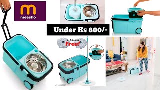 Meesho Finds Spin Floor Cleaner Bucket mop Best Price under Rs 800 Live Demo durable product [upl. by Eliathan]