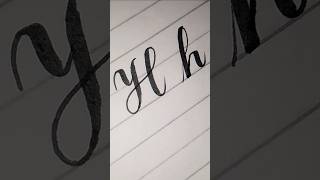 Cursive Letters Hh lettering alphabet shorts [upl. by Ecinej]