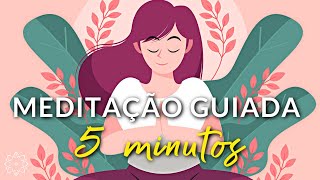 MEDITAÇÃO GUIADA 5 MINUTOS DE BEM ESTAR EQUILÍBRIO E TRANQUILIDADE [upl. by Enutrof905]