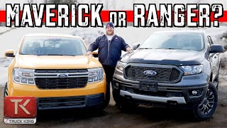 Ford Maverick vs Ranger  Which is the Better Small Ford Pickup We Breakdown All the Differences [upl. by Corine972]