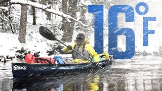 Canoe Camping Alone  Freezing Adirondack Wilderness [upl. by Ernst]