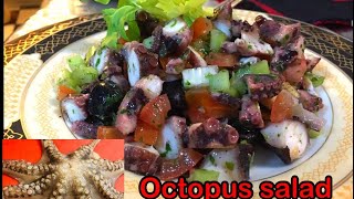 Octopus salad by Das family food অক্টোপাস সালাদ । [upl. by Atnahc]