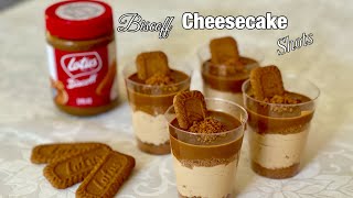 Lotus Biscoff Cheesecake Shots  Speculoos Cheesecake Shots  Jheme’s Kitchen [upl. by Kylila]