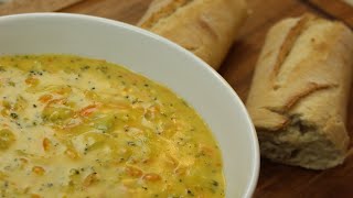 Easy Broccoli Cheddar Soup Recipe Panera Bread Inspired [upl. by Bern]