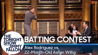 ARod Has Hitting Contest with 22MonthOld Baseball Prodigy [upl. by Norrahs350]