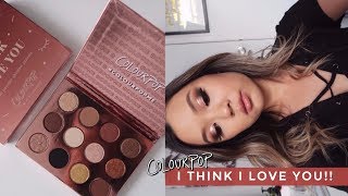 COLOURPOP I THINK I LOVE YOU PALETTE • Review Demo  Swatches [upl. by Bullard727]