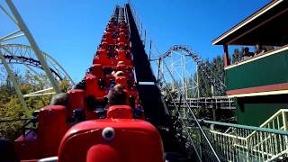 Corkscrew at Silverwood Back Row POV [upl. by Nhguavahs]