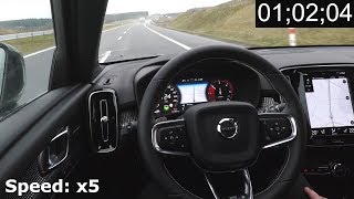 Volvo XC40 Pilot Assist on a highway  real life test  1001cars [upl. by Ninaj]