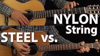 Nylon String VS Steel String acoustic guitar  Which is right for fingerstyle [upl. by Corbie]