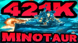 Minotaur 421K DMG Mino macht RATATATA im quot400K Clubquot ⚓️ in World of Warships 🚢 [upl. by Aihcropal]