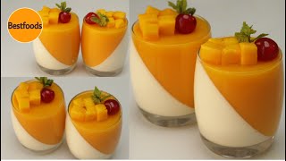 Mango Panna Cotta│Panna Cotta │Mango Panna Cotta Recipe│How To Make Panna Cotta [upl. by Nomannic]