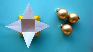 Sterne  Schachtel basteln  Origami GeschenkBox für Weihnachten falten  Ideen [upl. by Cati]