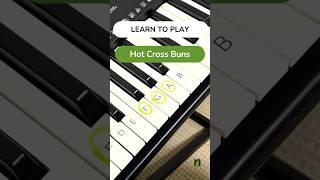 Hot Cross Buns piano tutorial pianotutorial pianolessons hotcrossbuns easy [upl. by Sipple821]