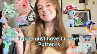 🤩 10 MUST HAVE CROCHET PATTERNS 💗 [upl. by Annazus]