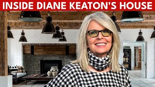 Diane Keaton Brentwood Rustic House  INSIDE Diane Keatons Brentwood Mansion in LA Interior Design [upl. by Nolyad]