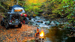 Camping In Roof Top Tent Jeep Overland [upl. by Aseral]