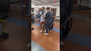 Learning to walk after spinal cord surgery spinalcordinjury spinalcordinjuryrecovery [upl. by Sissel]