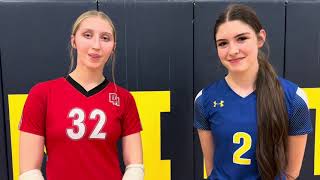 Rivals Emily Novak Paige Henley recap CVC volleyball allstar game [upl. by Mayram298]