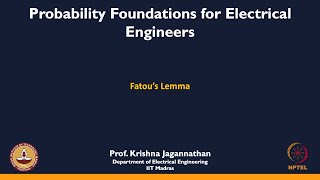 mod09lec65  Fatou’s Lemma [upl. by Telfore20]