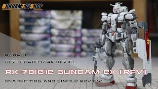 Bandai High Grade HG 1144 RX78GE GUNDAM EX RFV Sample Build Snapfit and Simple Review [upl. by Haleak707]