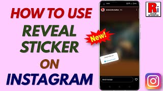 How to Use the Reveal Sticker on Instagram Story New Update [upl. by Anoek]