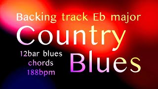 Country Blues in E flat major uptempo backing track for Guitar 188bpm Play along and enjoy [upl. by Rosana]