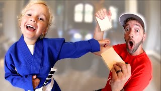 4 Year Old REAL Karate Board Challenge [upl. by Emelin605]